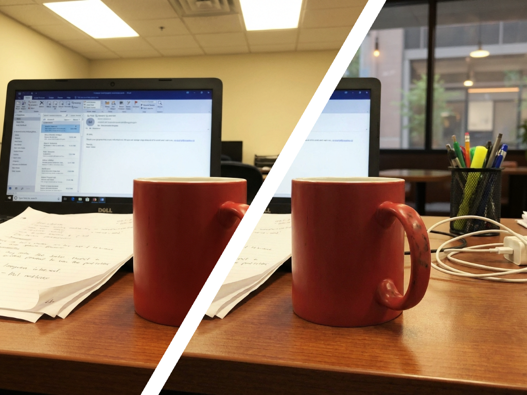 Standard AI background replacement result