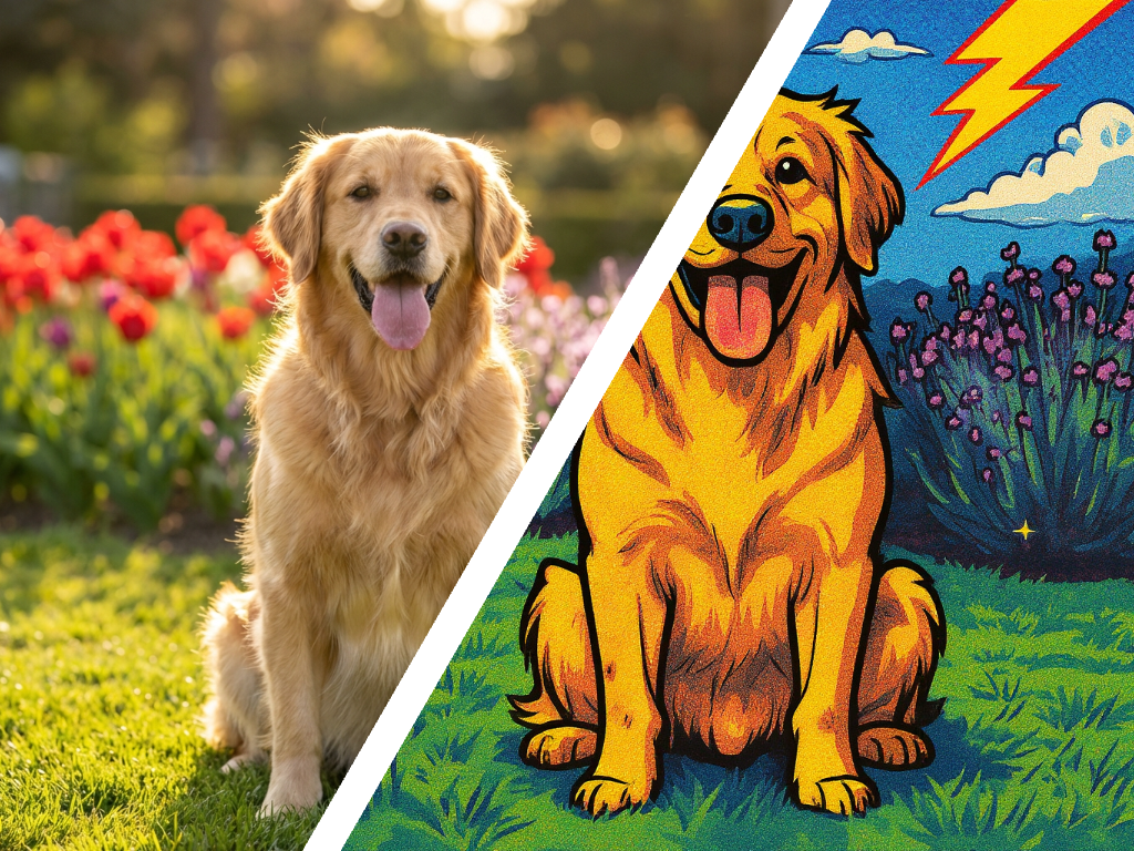 Same subject in illustration style by Standard AI