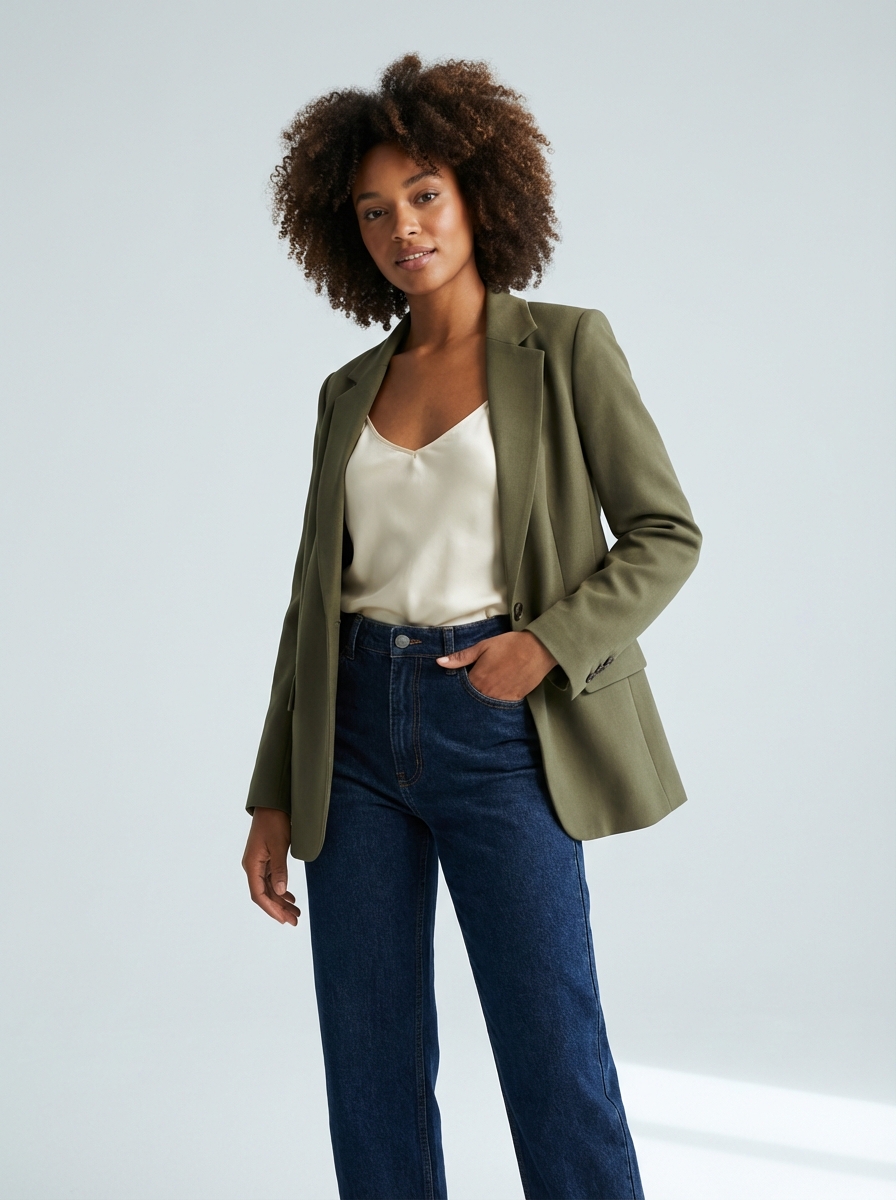 AI-generated fashion model photoshoot with clothing product