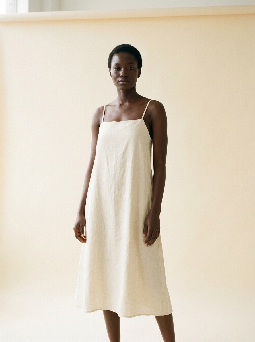 AI virtual try-on with dark skin tone model — consistent product appearance