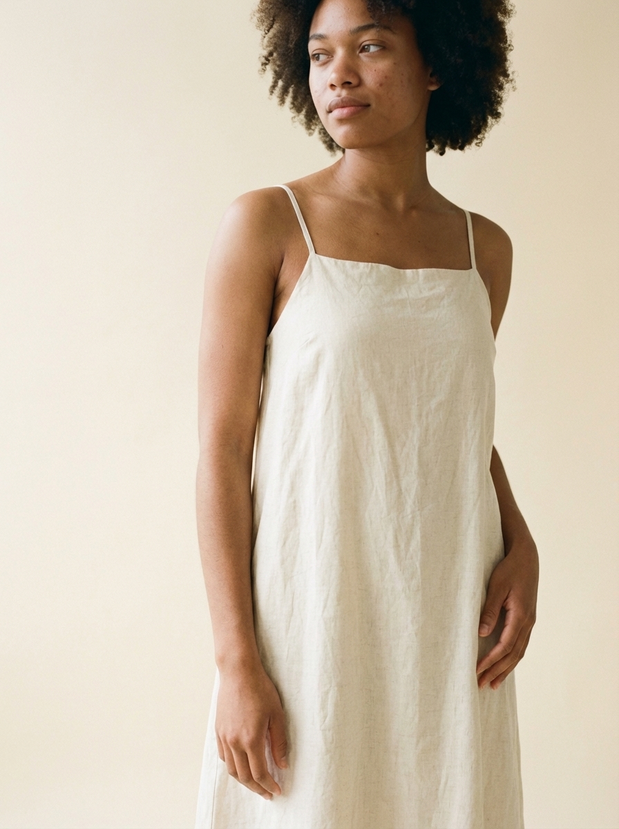 Virtual try on clothes — side half-body showing fabric texture